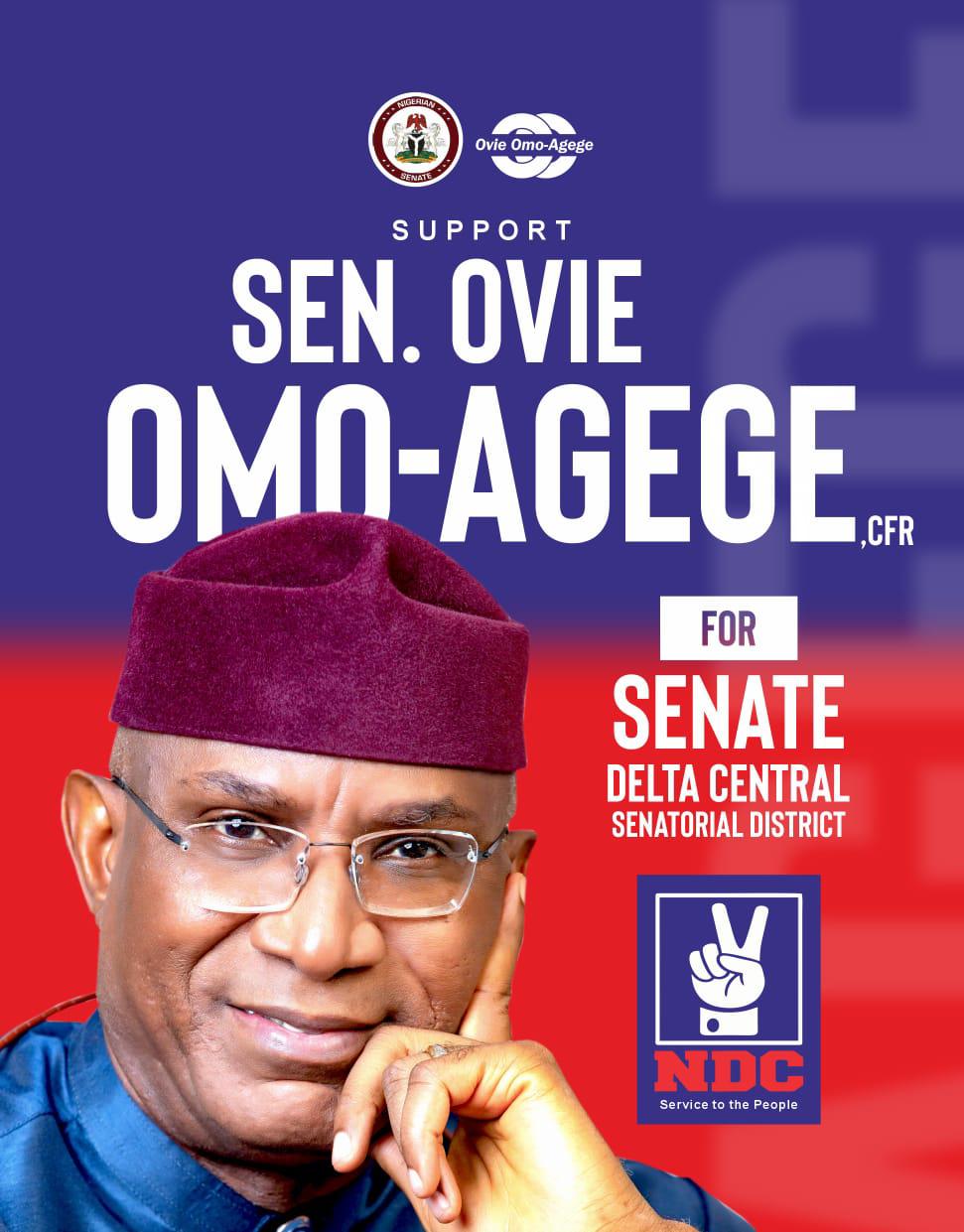 Senator Ovie Omo-Agege Joins the National Democratic Congress, Declares for Delta Central Senate 2027